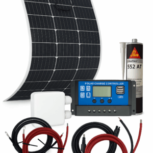 180W Flexibel Zonnepaneel Installatieset – incl. PWM Laadregelaar, Kabelsets, Dakdoorvoer en Montagekit