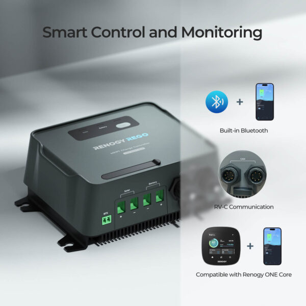 Renogy REGO 30A MPPT Laadregelaar (12/24V) incl. Bluetooth